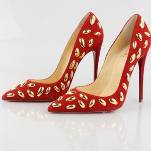 Christian Louboutin Red Suede